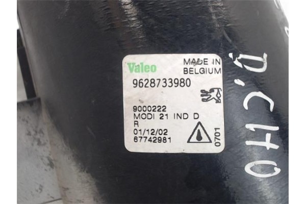 Recambio de faro antiniebla derecho para peugeot 206 referencia OEM IAM 9628733980 9000222 