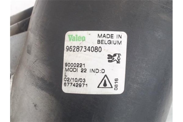 Recambio de faro antiniebla izquierdo para peugeot 206 referencia OEM IAM 9628734080 90000221 