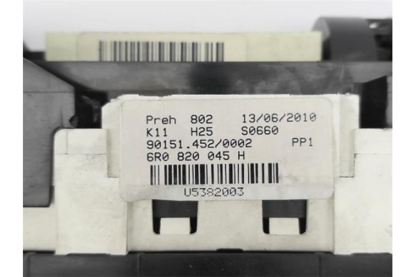Recambio de mandos climatizador para volkswagen polo v (6r1) 1.4 advance referencia OEM IAM 6R0820045H  