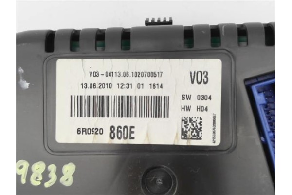 Recambio de cuadro completo para volkswagen polo v (6r1) 1.4 advance referencia OEM IAM 6R0920860EX  