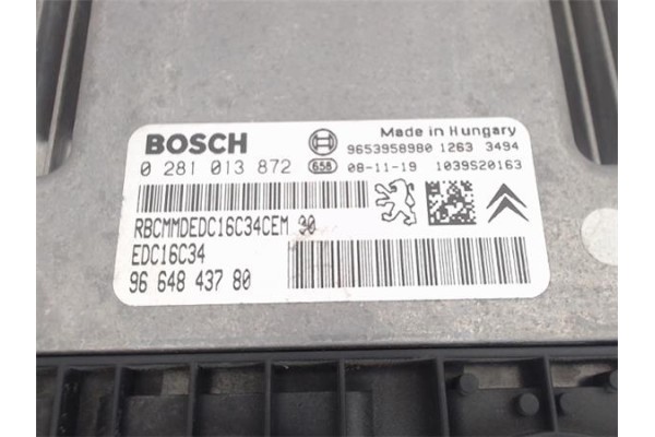 Recambio de centralita para peugeot 308 1.6 confort referencia OEM IAM 9653958980 0281013872 