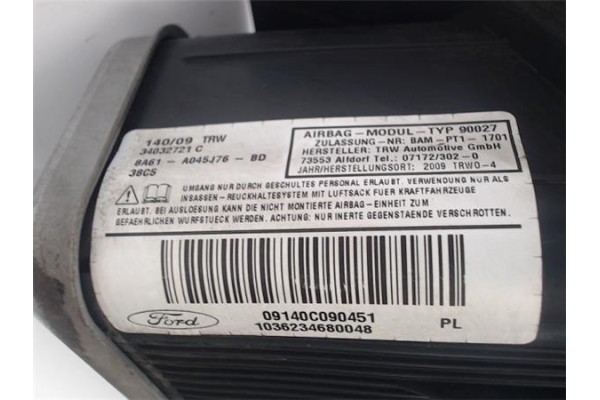 Recambio de airbag salpicadero para ford fiesta vi 1.4 tdci referencia OEM IAM 34032721C 14009 