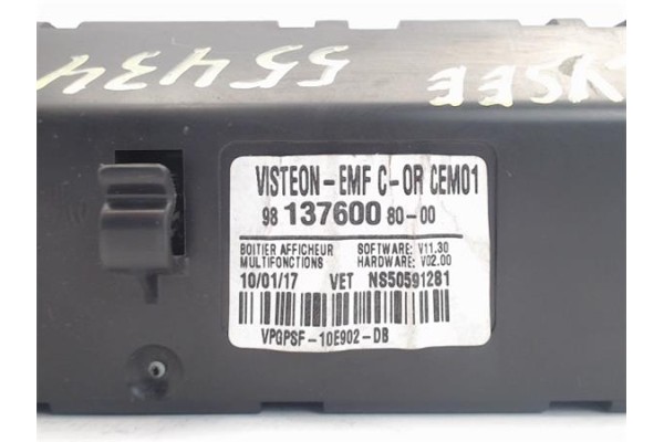 Recambio de reloj horario para citroen c-elysée 1.6 exclusive referencia OEM IAM 9813760080  