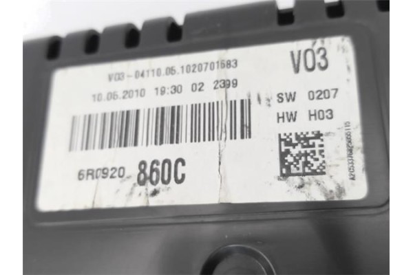 Recambio de cuadro completo para volkswagen polo v (6r1) 1.4 advance referencia OEM IAM 6R0920860 6R0920860C 