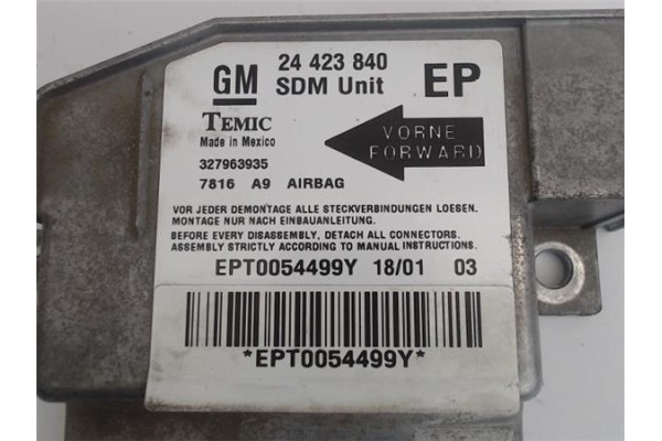Recambio de centralita airbag para opel corsa c 1.7 club referencia OEM IAM 327963935  