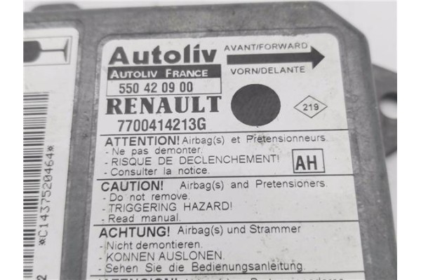 Recambio de centralita airbag para renault clio i fase i / ii (b/c57) 1.2 (5/357y, 5/357k) referencia OEM IAM 7700414213G 550420