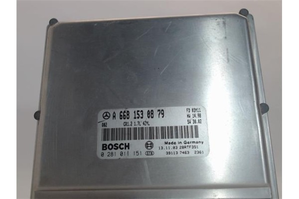 Recambio de centralita para mercedes-benz clase a (bm 168) 1.7 170 cdi (168.009) referencia OEM IAM A6681530879 0281011151 