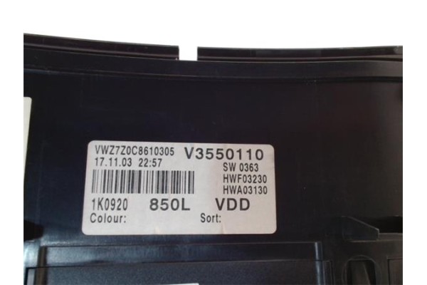 Recambio de cuadro completo para volkswagen golf v (1k1) 1.9 tdi referencia OEM IAM 1K0920850L 110080246025 