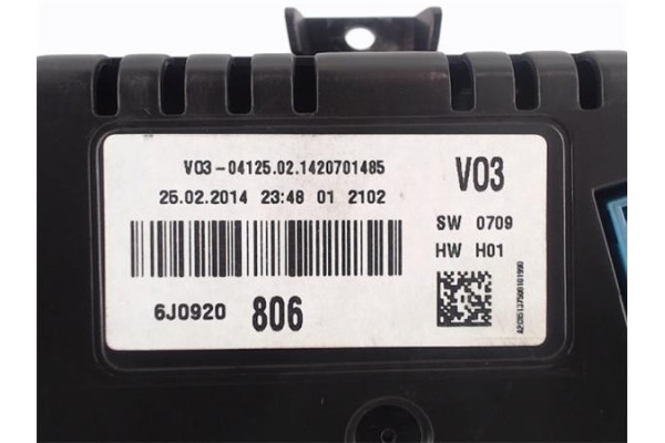 Recambio de cuadro completo para seat ibiza berlina (6j5) 1.2 fr tech referencia OEM IAM 6J0920806 2102 