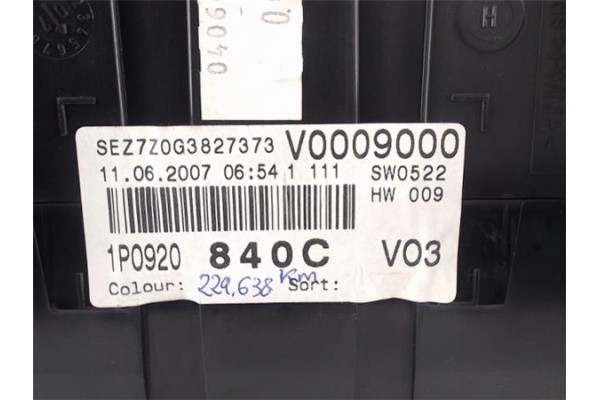 Recambio de cuadro completo para seat leon (1p1) 1.9 sport limited referencia OEM IAM 1P0920840C SW0522 