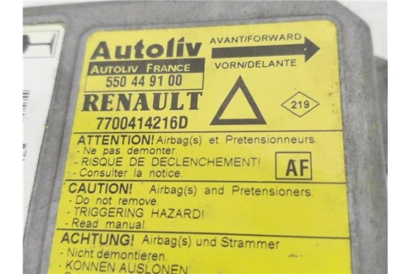 Recambio de centralita airbag para renault laguna (b56) 2.0 referencia OEM IAM 7700414216D 550449100 