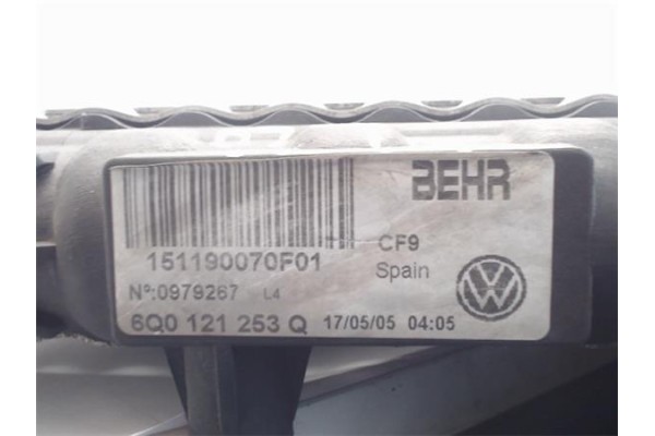 Recambio de radiador para volkswagen polo iv (9n3) 1.4 advance referencia OEM IAM 6Q0121253Q  6Q0121253L , SKODA | 6Q0121253R , 