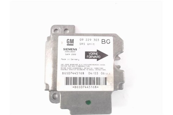 Recambio de centralita airbag para opel vectra c berlina referencia OEM IAM 330518650 5WK42926 