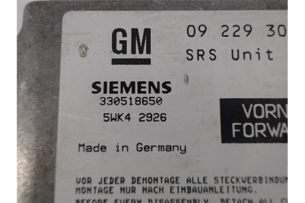 Recambio de centralita airbag para opel vectra c berlina referencia OEM IAM 330518650 5WK42926 