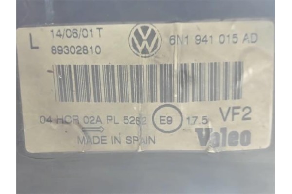 Recambio de faro delantero izquierdo para volkswagen polo iii berlina (6n2) 1.9 trendline referencia OEM IAM 6N1941015 893028 6N