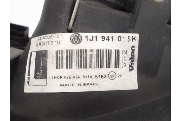 Recambio de faro delantero izquierdo para volkswagen golf iv berlina (1j1) 1.9 tdi referencia OEM IAM 1J1941015K 89307390 