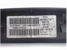 Recambio de mandos climatizador para peugeot 307 berlina (s2) 1.6 x-line referencia OEM IAM 9646627977  
