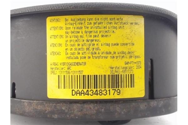 Recambio de airbag volante para opel corsa c referencia OEM IAM 13111506 13111507 