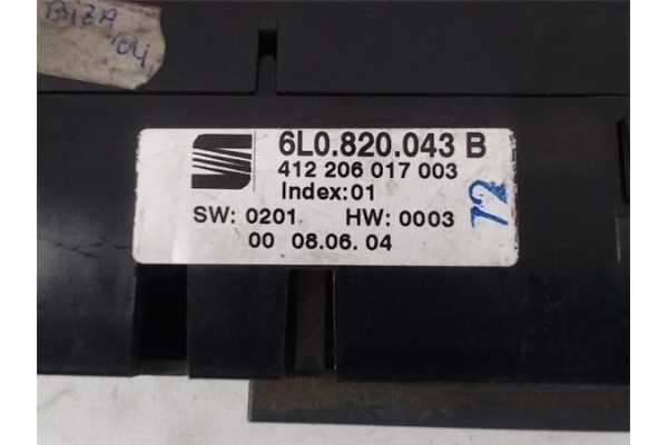 Recambio de mandos climatizador para seat ibiza (6l1) referencia OEM IAM (6L0820043B) (412206017003) 