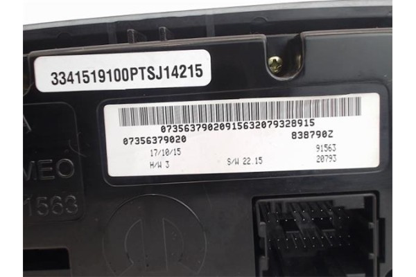 Recambio de mandos climatizador para fiat 500x (334) 1.6 urban referencia OEM IAM 838790Z  