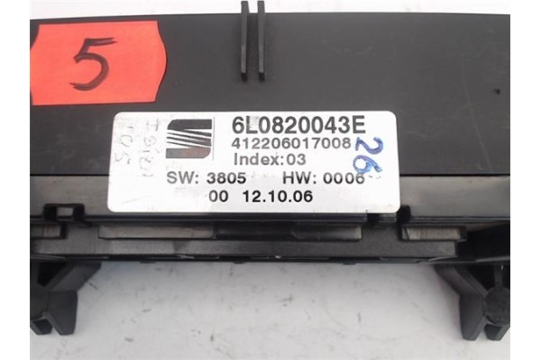 Recambio de mandos climatizador para seat ibiza (6l1) referencia OEM IAM (6L0820043B) (412206017003) 