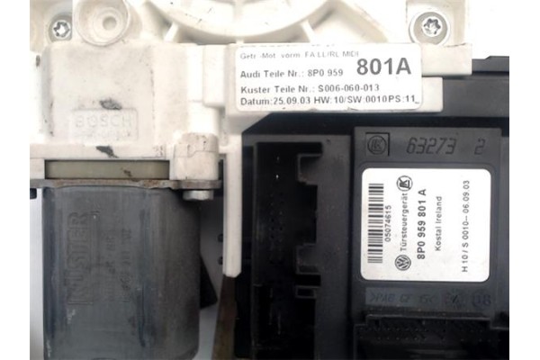 Recambio de elevalunas electrico delantero izquierdo para audi a3 (8p1) 1.6 ambiente referencia OEM IAM 8P0959801A  