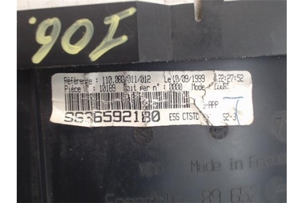 Recambio de cuadro completo para peugeot 106 (s2) 1.4 i referencia OEM IAM 9636592180  