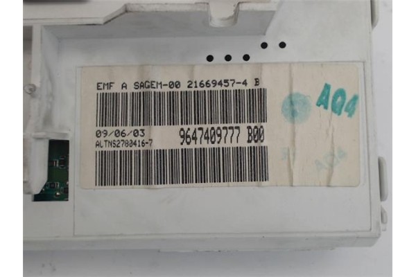 Recambio de reloj horario para peugeot 206 1.4 i referencia OEM IAM 9647409777   Recambio de reloj horario para peugeot 206 1.4 i referencia OEM IAM 9647409777