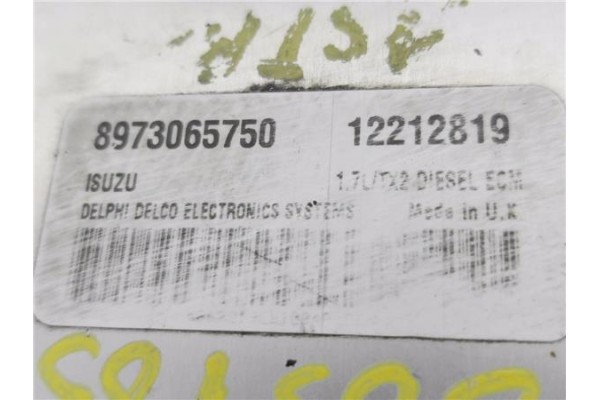 Recambio de centralita para opel astra g berlina 1.7 dti 16v referencia OEM IAM 8973065750 12212819 