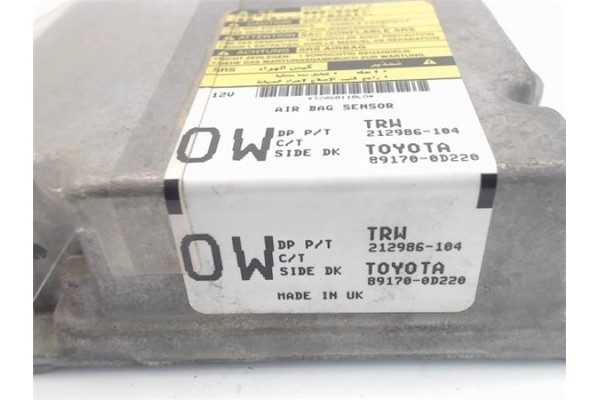 Recambio de centralita airbag para toyota yaris (ksp9/scp9/nlp9) 1.3 vvt-i referencia OEM IAM 891700D220  