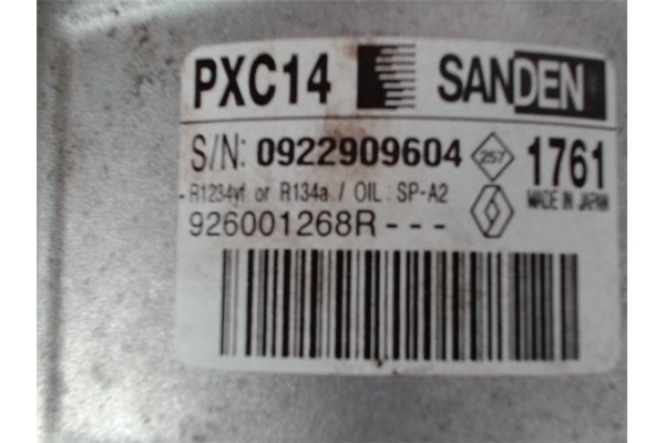Recambio de compresor aire acond. para renault megane iii berlina 5p 1.6 dynamique referencia OEM IAM 926001268r  926009307R , R