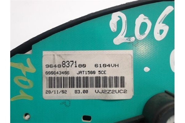 Recambio de cuadro completo para peugeot 206 1.1 xr referencia OEM IAM 9648837180 000643406 