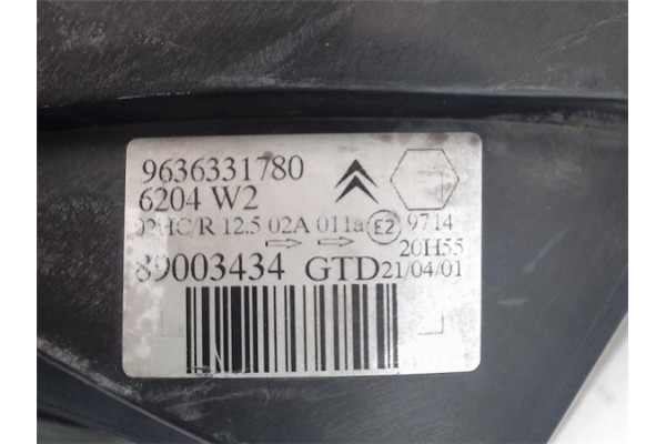 Recambio de faro delantero izquierdo para citroen saxo referencia OEM IAM 9636331780 89003434 