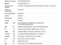 fiat doblo cargo caja/chasis (263) del año 2011