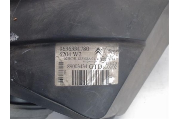 Recambio de faro delantero izquierdo para citroen saxo referencia OEM IAM 9636331780 89003434 
