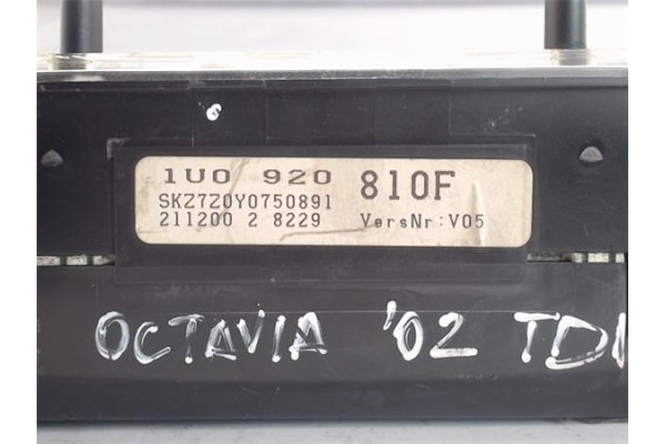Recambio de cuadro completo para skoda octavia berlina (1u2) 1.9 family edition referencia OEM IAM 1U0920810F 211200 