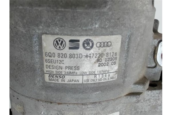 Recambio de compresor aire acond. para seat ibiza (6l1) 1.9 sdi referencia OEM IAM 6Q0820803D 4472208126 