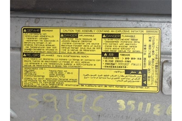 Recambio de airbag salpicadero para toyota verso (aur2/zgr2) 2.0 d-4d referencia OEM IAM 306555410ab  