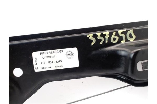 Recambio de mecanismo elevalunas delantero izquierdo para nissan qashqai (j10) referencia OEM IAM 807014EA0A03  