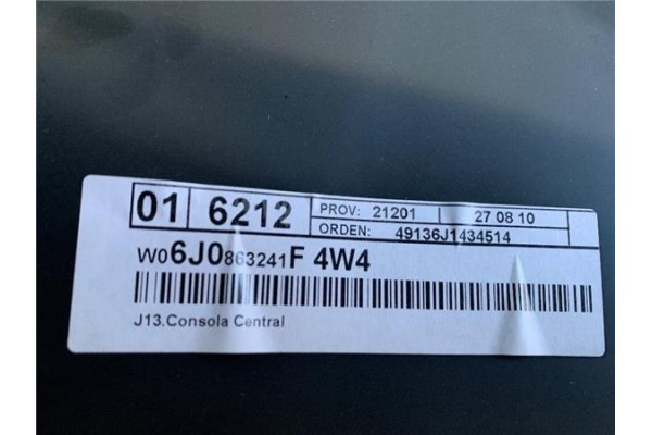 Recambio de embellecedor consola central para seat ibiza berlina (6j5) 1.6 tdi referencia OEM IAM 6J0863243B4W4  