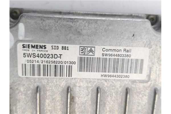 Recambio de centralita para citroen xsara berlina 2.0 hdi 90 referencia OEM IAM SW9644803380 5WS40023D 