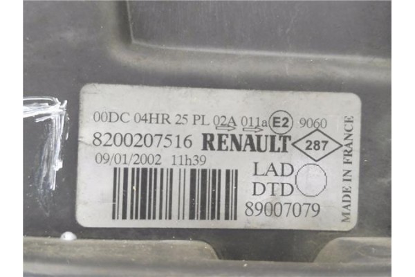 Recambio de faro delantero dcho para renault laguna ii (bg0) 1.9 authentique referencia OEM IAM 8200207516  