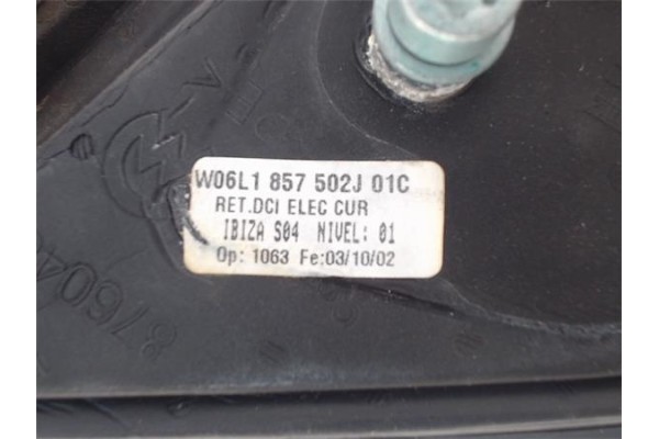 Recambio de retrovisor electrico derecho para seat ibiza (6l1) referencia OEM IAM 6L1857502J01C 1063 