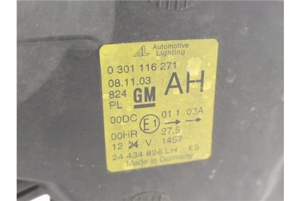 Recambio de faro delantero izquierdo para opel zafira a 1.6 club referencia OEM IAM 301116271  