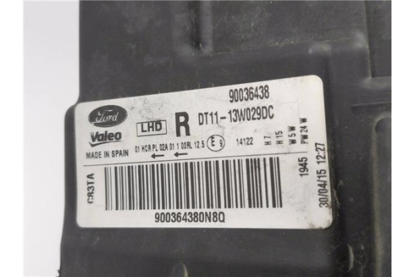 Recambio de faro delantero dcho para ford tourneo connect (chc) 1.5 trend referencia OEM IAM DT1113W029DC 90036438 