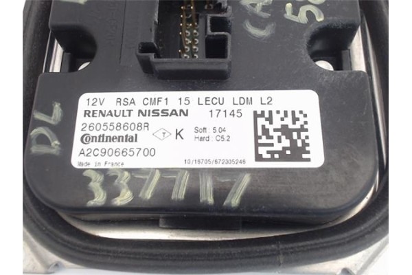 Recambio de centralita para renault captur i 0.9 zen referencia OEM IAM 260558608R A2C90665700 