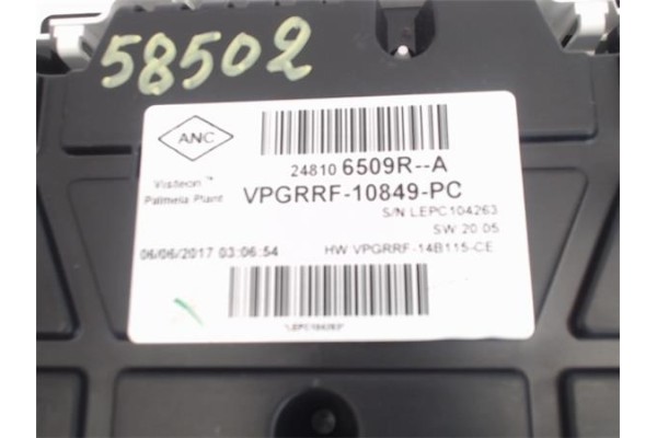 Recambio de cuadro completo para renault captur i 0.9 zen referencia OEM IAM 248106509R VPGRRF10849PC 