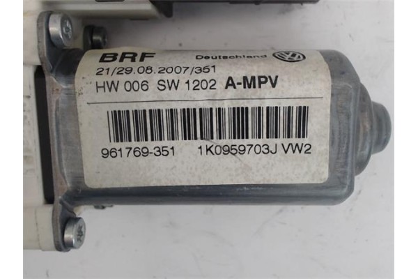 Recambio de motor elevalunas trasero izquierdo para volkswagen touran (1t1) 2.0 tdi referencia OEM IAM 1k0959703j  