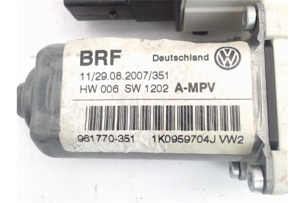 Recambio de motor elevalunas trasero derecho para volkswagen touran (1t1) 2.0 tdi referencia OEM IAM 1k0959704j  