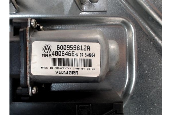 Recambio de mecanismo elevalunas trasero derecho para volkswagen polo iv (9n1) 1.9 tdi referencia OEM IAM 6Q0959812A 400646E 6Q0